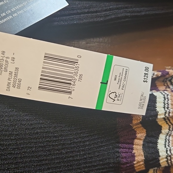 Nine West-Blk V neck sweater dress with multi A line skirt Sz S/M NWT. - Picture 3 of 9